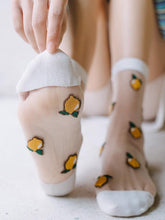 Load image into Gallery viewer, New Girls Cute Cartoon Fruits Sheer Kawaii Lady Women Summer Fall Avocado Lemon Pineapple Cherry Jacquard Socks For Women