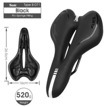 Load image into Gallery viewer, Bike Saddle Mountain Road Bike Seat PU Leather Gel Filled Cycling Cushion Comfortable Shockproof Bicycle Saddle Seat Cushion For Men Comfort Bike Saddle Anti-Slip Bicycle Saddle Waterproof Bicycle Seat For Mountain Bike Seat