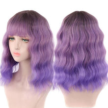 Load image into Gallery viewer, Synthetic Wigs For Women Daily Cosplay Long Water Wave Lolita Wig With Bangs Cold Brown Heat Resistant Hair Bob Wigs For Black Women Cosplay Wigs For Women Gifts for Girlfriends