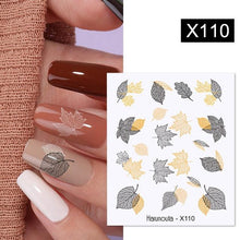 Load image into Gallery viewer, Spring Simple Green Theme Water Decal Sticker Flower Leaf Tree Summer Slider For Manicuring Nail Art Watermarks Art Decoration Manicure Tools Nail Watermark Decals iridescent Decoration Nail Self-Adhesive Decals Nail Stickers Water Transfer Fresh Nail