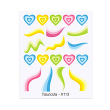 Load image into Gallery viewer, Cool Geometrics Pattern Water Decals Stickers Flower Leaves Slider For Nails Spring Summer Nail Art Decoration Tattoos Women Nail Art Stickers Water Transfer Decals Design Nail Art Supplies Manicure Acrylic Nail Foil Stencils Decorations