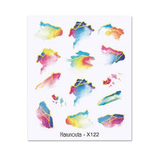 Load image into Gallery viewer, Cool Geometrics Pattern Water Decals Stickers Flower Leaves Slider For Nails Spring Summer Nail Art Decoration Tattoos Women Nail Art Stickers Water Transfer Decals Design Nail Art Supplies Manicure Acrylic Nail Foil Stencils Decorations