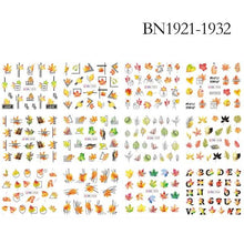 Load image into Gallery viewer, New Geometric Letter Nail Sticker Water Slider Winter Decal Christmas New Year Gift Nail Slider Temporary Tattoos Women Nail Art Stickers Water Transfer Decals Design Nail Art Supplies Manicure Acrylic Nail Foil Stencils Decorations