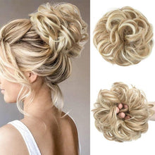 Load image into Gallery viewer, Hair Bun Extensions Messy Curly Elastic Hair Scrunchies Hairpieces Synthetic Chignon Donut Up-do Hair Pieces Clip in Hair Extension For Volumized Hair Buns For Girls