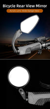 Load image into Gallery viewer, 1 Pair Bicycle Rear View Mirror Bike Cycling Wide Range Back Sight Reflector Angle Adjustable Left Right Mirrors Reflective Cycling Wide Angle 360D Rotation Mirror For Mountain Road Cycling Bicycle Electric Bike Mobility Scooter