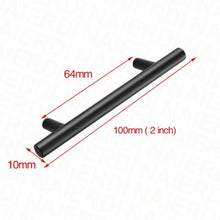 Load image into Gallery viewer, Black Golden Cupboard Handle Brushed Stainless Steel Kitchen Cabinet Door Knob Furniture Handle Drawer Pull Hardware Stainless Steel Kitchen Drawer Pulls Cabinet Handles