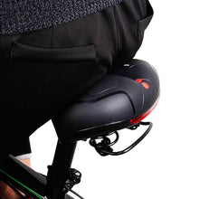 Load image into Gallery viewer, Breathable Leather Bicycle Saddle Cushion Comfortable Anti Slip And Weat Road Bike Sponge Filled Shockproof Bike Seat For Men Women Memory Foam Soft Bicycle Seats Cushion Dual Shock Absorbing Wide Bicycle Seat Replacement For Mountain Bike Road Bike