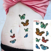 Load image into Gallery viewer, 3D Butterfly Waterproof Temporary Tattoo Sticker Snake Flowers Elegant Small Popular Tattoo For Womens Mens
