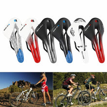 Load image into Gallery viewer, Bicycle Soft Thick Saddle Mountain Road Bike Wide Seat Cushion Road Bike Carbon Saddle Comfort Bike Saddle Ergonomic Waterproof Bicycle Seat For Road Bike Mountain Bike Seats