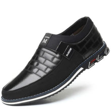 Load image into Gallery viewer, New Mens Leather Casual Sneakers Fashion Solid Leather Shoes Business Sport Flat Round Toe Fashion Sneakers Dress Shoes For Men Walking Business Office Driving Comfort Loafers