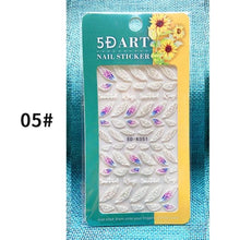 Load image into Gallery viewer, White Embossed Flower Lace 5D Sticker Decal Wedding Nail Art Designs Floral Flower Transfer Decal Geometry 3D Wave Design Decoration for Women Girls Tape Nail Art Stickers Decal Decoration Geometry Transfer Decals Nail Art Decorations Decoration Decal