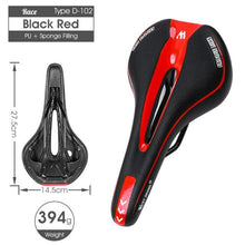 Load image into Gallery viewer, Bike Saddle Mountain Road Bike Seat PU Leather Gel Filled Cycling Cushion Comfortable Shockproof Bicycle Saddle Seat Cushion For Men Comfort Bike Saddle Anti-Slip Bicycle Saddle Waterproof Bicycle Seat For Mountain Bike Seat