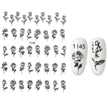 Load image into Gallery viewer, The New 3D Nail Sticker Cool English Letter stickers for nail Foil Love Heart Design Nails Accessories Fashion Manicure Sticker Stickers Girls Manicure Decoration Nail Art Supplies 3D Self-Adhesive Nail Decals Designer Nail Stickers for Acrylic Nails