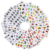 Load image into Gallery viewer, Water Decal Nail Art Decorations Nail Sticker Tattoo Full Cover Beauty Decals Manicure Supplies Accessories Women Kids Girls Manicure Decoration Nail Art Supplies 3D Self-Adhesive Nail Decals Designer Nail Stickers for Acrylic Nails
