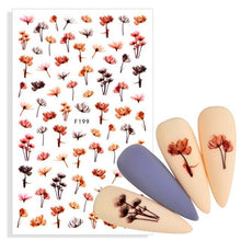 Load image into Gallery viewer, Water Decal Nail Art Decorations Nail Sticker Tattoo Full Cover Beauty Decals Manicure Supplies Accessories Women Kids Girls Manicure Decoration Nail Art Supplies 3D Self-Adhesive Nail Decals Designer Nail Stickers for Acrylic Nails