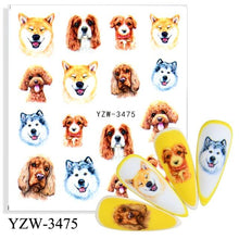 Load image into Gallery viewer, Water Decal Nail Art Decorations Nail Sticker Tattoo Full Cover Beauty Decals Manicure Supplies Accessories Women Kids Girls Manicure Decoration Nail Art Supplies 3D Self-Adhesive Nail Decals Designer Nail Stickers for Acrylic Nails