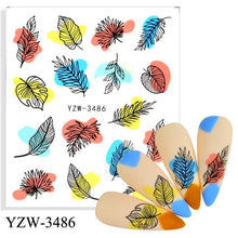 Load image into Gallery viewer, Water Decal Nail Art Decorations Nail Sticker Tattoo Full Cover Beauty Decals Manicure Supplies Accessories Women Kids Girls Manicure Decoration Nail Art Supplies 3D Self-Adhesive Nail Decals Designer Nail Stickers for Acrylic Nails