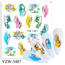 Load image into Gallery viewer, Water Decal Nail Art Decorations Nail Sticker Tattoo Full Cover Beauty Decals Manicure Supplies Accessories Women Kids Girls Manicure Decoration Nail Art Supplies 3D Self-Adhesive Nail Decals Designer Nail Stickers for Acrylic Nails