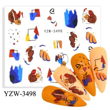 Load image into Gallery viewer, Water Decal Nail Art Decorations Nail Sticker Tattoo Full Cover Beauty Decals Manicure Supplies Accessories Women Kids Girls Manicure Decoration Nail Art Supplies 3D Self-Adhesive Nail Decals Designer Nail Stickers for Acrylic Nails