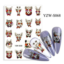 Load image into Gallery viewer, Water Decal Nail Art Decorations Nail Sticker Tattoo Full Cover Beauty Decals Manicure Supplies Accessories Women Kids Girls Manicure Decoration Nail Art Supplies 3D Self-Adhesive Nail Decals Designer Nail Stickers for Acrylic Nails