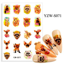 Load image into Gallery viewer, Water Decal Nail Art Decorations Nail Sticker Tattoo Full Cover Beauty Decals Manicure Supplies Accessories Women Kids Girls Manicure Decoration Nail Art Supplies 3D Self-Adhesive Nail Decals Designer Nail Stickers for Acrylic Nails