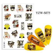 Load image into Gallery viewer, Water Decal Nail Art Decorations Nail Sticker Tattoo Full Cover Beauty Decals Manicure Supplies Accessories Women Kids Girls Manicure Decoration Nail Art Supplies 3D Self-Adhesive Nail Decals Designer Nail Stickers for Acrylic Nails