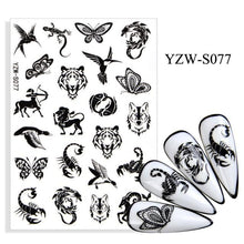 Load image into Gallery viewer, Water Decal Nail Art Decorations Nail Sticker Tattoo Full Cover Beauty Decals Manicure Supplies Accessories Women Kids Girls Manicure Decoration Nail Art Supplies 3D Self-Adhesive Nail Decals Designer Nail Stickers for Acrylic Nails