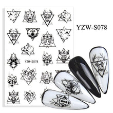 Load image into Gallery viewer, Water Decal Nail Art Decorations Nail Sticker Tattoo Full Cover Beauty Decals Manicure Supplies Accessories Women Kids Girls Manicure Decoration Nail Art Supplies 3D Self-Adhesive Nail Decals Designer Nail Stickers for Acrylic Nails