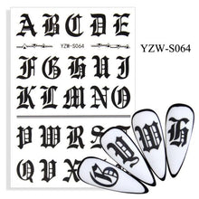 Load image into Gallery viewer, Water Decal Nail Art Decorations Nail Sticker Tattoo Full Cover Beauty Decals Manicure Supplies Accessories Women Kids Girls Manicure Decoration Nail Art Supplies 3D Self-Adhesive Nail Decals Designer Nail Stickers for Acrylic Nails