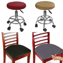 Load image into Gallery viewer, Spandex Dining Room Chair Seat Covers Removable Washable Elastic Cushion Covers For Oblong Square Round Chair Dining Chair Seat Covers for Dining Room Chairs Stretch Jacquard Dining Room Chair Seat Covers