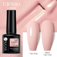 Load image into Gallery viewer, Matte Pink Blue Gel Nail Polish Semi Permanent LED Nail Art Design Elegant Warm Colors For Womens