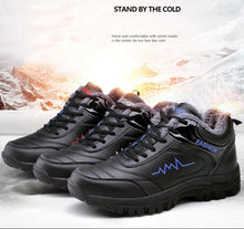 Load image into Gallery viewer, Winter Womens Mens Boots Shoes Plush Warm Sneakers Outdoor Waterproof Ankle Snow Boots Casual Leather Hiking Boots Outdoor Trekking Boot Mid Hiker Boot For Mens