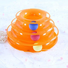 Load image into Gallery viewer, Pet Cat Toy Training Amusement Plate Kitten Tower Tracks Disc Cat Intelligence Amusement Triple Disc tumbler Fish Animal Toy For Small Dogs Wiggle Fish Catnip Toys Motion Kitten Toy Plush Interactive Cat Toys for Cat Exercise