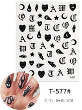 Load image into Gallery viewer, Yellow Smiles Sun Moon Clouds 3D Nail Stickers For Halloween Theme Slider Decals Nail Art Decorations Design 3D Self-Adhesive Nail Decorations Accessories Women Girls Manicure Decorations Nail Art Supplies Water Transfer Decals
