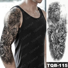 Load image into Gallery viewer, Full Women Man Realistic Waterproof Temporary Tattoo Tiger Stickers Luxury Big Design For Arm Thigh