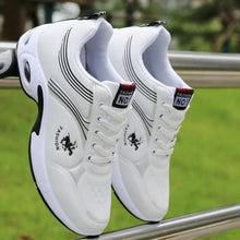 Load image into Gallery viewer, Men's Leather Autumn Shoes Casual Sneakers Tennis Fashion White Trainers Sneakers Casual Leather Fashion Sneakers Breathable Sports Running Sneakers