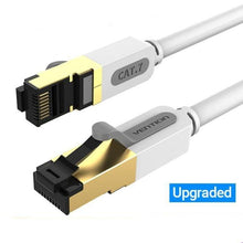 Load image into Gallery viewer, Black Gold Ethernet Cable Cat7 RJ45 Lan Cable SSTP Network Internet Fast LAN Wire Network Gold Plated Patch Cord Cable For PC Router Laptop Cable Ethernet