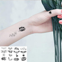 Load image into Gallery viewer, New Waterproof Temporary Sticker Tattoo Flame Heart Star Element Body Art Cute Small Tattoos For Kids Womens