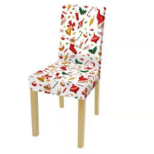 Load image into Gallery viewer, Dining Room Chair Protector Slipcovers Popular New Holiday Universal Size Christmas Printing Chair Cover Stretch Washable Detachable Seat Covers For Hotel Banquet Home Christmas Party