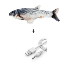 Load image into Gallery viewer, Electric Cat Toy 3D Fish USB Charging Simulation Fish Cat Toys for Cats Pet Toy cat supplies Pet Catnip Toy Moving Cat Kicker Fish Realistic Plush Electric Wagging Fish Motion Kitten Toy Funny Interactive Fish Cat Toys for Cat Exercise