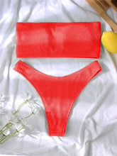 Load image into Gallery viewer, Women One-Shoulder Bikini Swimsuit Women Push Up Swimwear Women's Bathing Suit Comfortable Bikini Ribbed Two Piece Swimsuit Bikini Set Summer Bathing Suit Beach Wear Swimming Suit