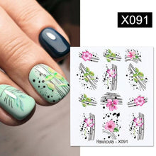Load image into Gallery viewer, French Line Nail Water Decal Flower Marble Leaf Girl Stickers on Nails Water Ink Transfer Slider Nail Stickers Decor Kids Nails Art Decoration Nail Strips Shiny French Tip Guides Stickers French Nail Stickers Form Fringe Guides