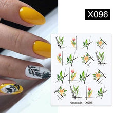 Load image into Gallery viewer, French Line Nail Water Decal Flower Marble Leaf Girl Stickers on Nails Water Ink Transfer Slider Nail Stickers Decor Kids Nails Art Decoration Nail Strips Shiny French Tip Guides Stickers French Nail Stickers Form Fringe Guides