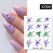 Load image into Gallery viewer, French Line Nail Water Decal Flower Marble Leaf Girl Stickers on Nails Water Ink Transfer Slider Nail Stickers Decor Kids Nails Art Decoration Nail Strips Shiny French Tip Guides Stickers French Nail Stickers Form Fringe Guides