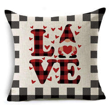 Load image into Gallery viewer, New Plaid Christmas Linen Pillowcase Xmas Series Cushion Cover Case Pillow Custom Square Pillowcase Cushion Cover Thrown Linen Pillowcase Christmas Gift 45X45CM