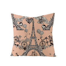 Load image into Gallery viewer, World Famous City Building Tower Paris Printing Pillow Covers For Home Chair Car Decorative Cushion Covers 45*45cm