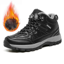 Load image into Gallery viewer, Winter Snow Boots Waterproof Leather Sneakers Super Warm Men's Boots Outdoor Hiking Boots Warm Fur Line Hiking Boot Outdoor Walking Shoes Casual Leather Booties For Men