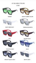 Load image into Gallery viewer, Oversized Square Rimless Shades UV400 Shape Sunglasses For Women New Fashionable New Big Frame Sun Glasses for Female New Latest Attractive Large Flat Top Eyewear For Unisex