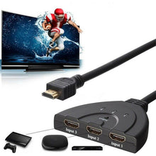 Load image into Gallery viewer, 1080P HDMI 3 Ports HDMI Splitter Cable 4K 1080P HDMI Switcher 3 In 1 Out HDMI Splitter With High Speed Pigtail Cable HUB Adapter For Laptop HDTV Projector