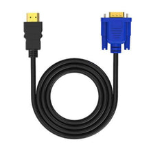 Load image into Gallery viewer, 1.8M HDMI Compatible Cable To VGA Adapter Digital 1080P HDTV With Audio Converter Adapter Gold-Plated HDMI To VGA Connector Cable Compatible For Computer Desktop Laptop PC Monitor Projector HDTV 1.8M